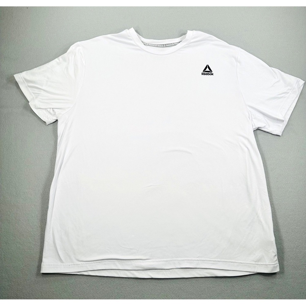 Reebok Performance T Shirt Mens 2XL White Athletic Training Gym Short Sleeve Tee